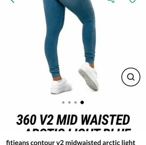 fitjeans contour v2 mid waisted artic light blue brand new with tags